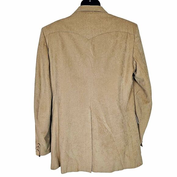 Vintage Alfred Big & Tall Southwestern Tan Suede Blazer Size 42* - Picture 2 of 9